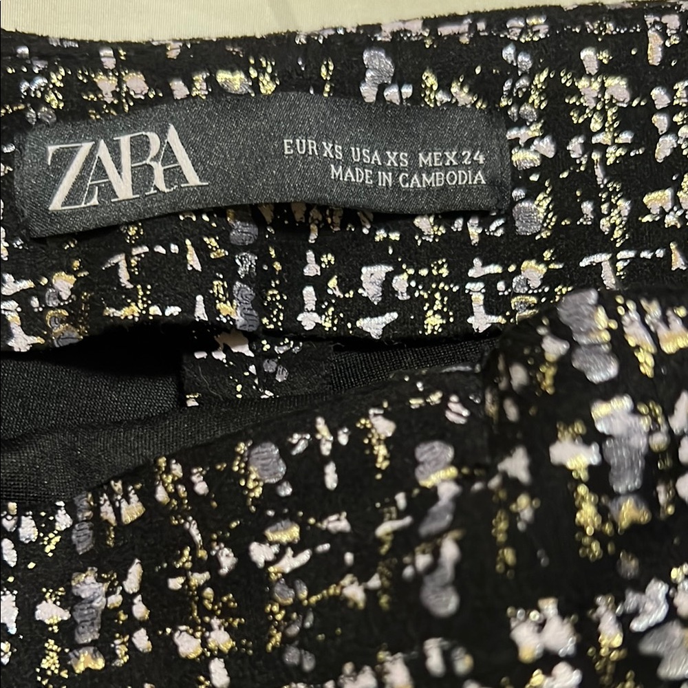 XS Zara EUC Faux Suede Tweed Printed Skort - Picture 7 of 7